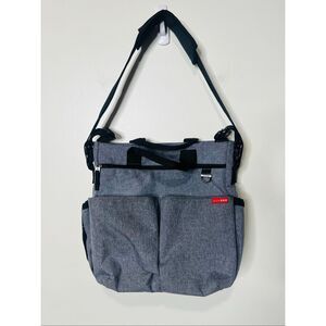 Skip Hop Gray Black Unisex Baby Bag